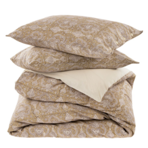 Astrid Block Print Duvet Set Gold King