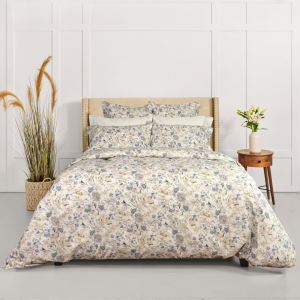 Blue Bird Cotton Duvet Cover Set Queen