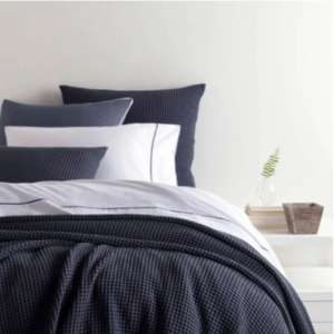 Bubble Blue Matelassé Coverlet Queen