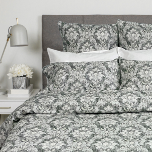Cotton Duvet Cover Vintage Damask Set Queen